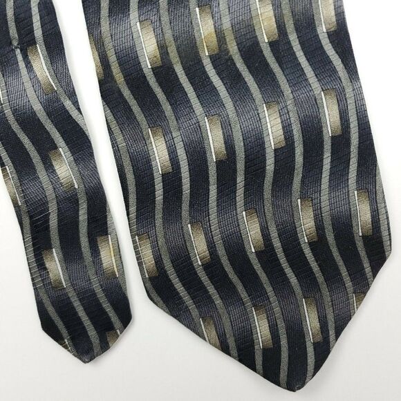 Monterey Bay J. Blades‎ & Co.Abstract Gray Silk Tie - Picture 1 of 6